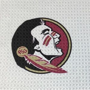 Florida State Seminoles Golf Towel, 12 x 20, with carabiner